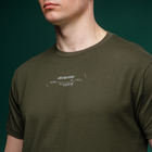 Футболка Basic Military T-Shirt з авторським принтом NAME. Олива. Розмір S - зображення 3