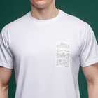 Футболка Basic Military T-Shirt. HMMWV. Cotton, белый с принтом. Размер S - изображение 3