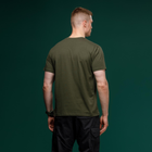 Футболка Basic Military T-Shirt з авторським принтом NAME. Олива. Розмір M - зображення 4