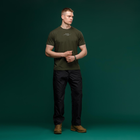 Футболка Basic Military T-Shirt с авторским принтом NAME. Олива. Размер M - изображение 5