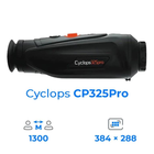 Тепловизионный монокуляр Therm Tec Cyclops CP325 Pro тепловизор для военных и охраны с германиевой оптикой цифровое увеличение 1х - 6х измерение расстояния с помощью ИИ на самых современных ИК-сенсорах расстояние распознания объектов до 1300 м Черный