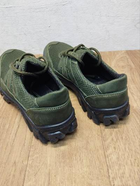 Тактичні кросівки літні PAV 307 олива хакі шкіряні сітка прошиті 44 - зображення 8