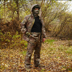 Тактический водозащитный дождевик костюм комплект куртка и брюки с чехлом размер 2XL мультикам - изображение 4