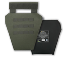 Універсальна сумка-захист паху (напашник-фартух) з балістичним пакетом 1 клас захисту Militex cordura Хакі - зображення 1