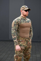 Тактическая боевая потоотводная рубашка Tactical Series Multicam мультикам M - изображение 3
