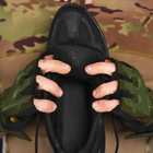 Тактичні кросівки літні Extreme Police ВТ1008 чорні шкіряні сітка прошиті 44 - зображення 9