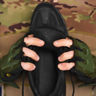 Тактичні кросівки літні Extreme Police ВТ1008 чорні шкіряні сітка прошиті 45 - зображення 9