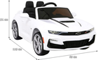 Електромобіль Ramiz Chevrolet Camaro 2SS Білий (5903864951479) - зображення 2