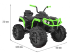 Quad elektryczny Ramiz ATV z dźwiękowymi i świetlnymi efektami Czarno-zielony (5903864904512) - obraz 2