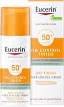 Солнцезащитный гель-крем для лица Eucerin Oil Control с тонирующим эффектом для комбинированной и проблемной кожи с SPF 50+ Светлый 50 мл (4005800287633)