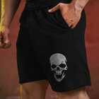 Трикотажные шорты с принтом Skull черные размер 2XL - изображение 2