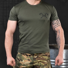 Чоловіча футболка з принтом Odin Army Two Coolmax олива розмір 3XL - зображення 1