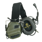 Активные наушники Earmor M32X MOD4 с адаптерами для шлемов Fast олива - изображение 1