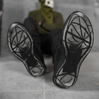 Мужские кожаные Кроссовки на резиновой подошве черные размер 37 - изображение 4