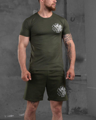Мужской летний комплект Парамедик шорты+футболка L олива (87554) - изображение 1