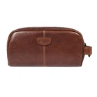 Шкіряний нессесер коричневого кольору Ashwood T78 Chestnut
