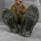 Тактичні кросівки літні City олива хакі шкіряні сітка прошиті 42 - зображення 7