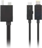 Kabel Lenovo Thunderbolt - USB Type-C M/M 0.7 m Black (4X91K16970) - obraz 2