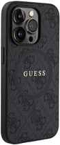 Панель Guess 4G Collection Leather Metal Logo MagSafe для Apple iPhone 14 Pro Black (3666339226305) - зображення 3