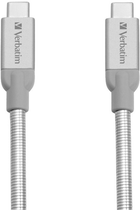 Kabel Verbatim USB Type-C - USB Type-C 0.3 m Silver (0023942488675)