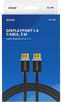 Kabel Savio DisplayPort - DisplayPort 3 m Black (5901986048220) - obraz 3