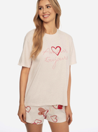 Піжама (футболка + шорти) жіноча бавовняна Henderson 41309-30X L Бежева (5903972247808) - зображення 1