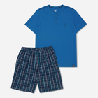 Piżama (koszulka + szorty) męska bawełniana Henderson 41294-55X M Niebieska (5903972249048) - obraz 4