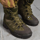 Берці демісезонні тактичні черевики Fanat ВТ6647 олива хакі шкіряні прошиті 45 - зображення 4