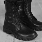 Берці літні тактичні черевики All-terrain чорні шкіряні прошиті 44 - зображення 4