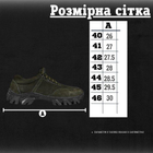 Тактические кроссовки летние Alfa РН3983 хаки кожаные сетка перфорированные прошитые 43 - изображение 3