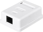 Gniazdo natynkowe Netrack RJ-45 Cat 5e UTP White (5907418852564) - obraz 1