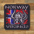 Шеврон Norway Land of The Vikings, 7.5х7.5, на липучке (велкро), патч печатный - изображение 1