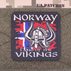 Шеврон Norway Land of The Vikings, 7.5х7.5, на липучке (велкро), патч печатный - изображение 2