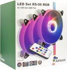 Набір вентиляторів Argus RS-06 RGB 3x120 мм (4260455645607) - зображення 7