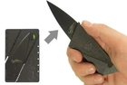 Ножик складной CardSharp в виде пластиковой карты хирургическая сталь 85х54х2 мм Черный (164) - изображение 3