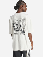 T-shirt damski oversize adidas Graffiti IS2845 XS Biały (4066766007420) - obraz 2