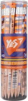 Набір олівців чорнографітних YES Erudite Collection шестигранні з гумкою тубус 36 шт (280621) (5060934560969)