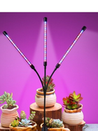 Ультрафіолетова лампа для рослин j22wl-03 LED LIGHT Повний спектр 3 голови LED