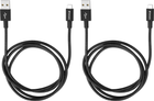 Kabel Verbatim USB - MicroUSB 1 m + 1 m 2 szt. Czarny (23942488743)