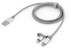 Кабель Verbatim 2в1 USB - Lightning + MicroUSB 1 м Сріблястий (23942488699) - зображення 5