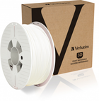 Włókno ABS Verbatim do drukarki 3D 1.75 mm 1 kg Białe (23942550273) - obraz 3