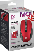 Миша Defender Prime MB-053 Wireless Red (4745090821819) - зображення 7