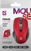 Миша Defender Prime MB-053 Wireless Red (4745090821819) - зображення 8