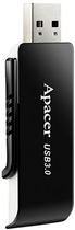 Флеш пам'ять USB Apacer AH350 128GB USB 3.0 Black (AP128GAH350B-1) - зображення 1