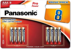 Bateria alkaliczna Panasonic Pro Power AAA BLI 8 Alkaline (LR03XEG/8BW) - obraz 1