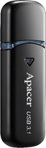 Pendrive Apacer AH355 32GB USB 3.0 Czarny (AP32GAH355B-1) - obraz 2