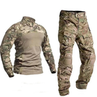 Тактическая военная форма летняя multicam мультикам боевой костюм тактическая одежда ЗСУ с наколенниками + кепка XXL - изображение 10