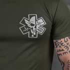 Літній комплект Coolmax футболка + шорти з принтом Para Medic олива розмір XL - зображення 5