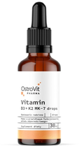 Дієтична добавка OstroVit Pharma Vitamin D3 + K2 MK-7 drops 30 мл (5903933902449) - зображення 1