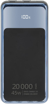 Powerbank RIVACASE 20000 mAh Black/Blue (RCVA1075) - obraz 1